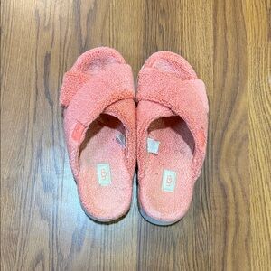 UGG Pink Fuzzy Slippers